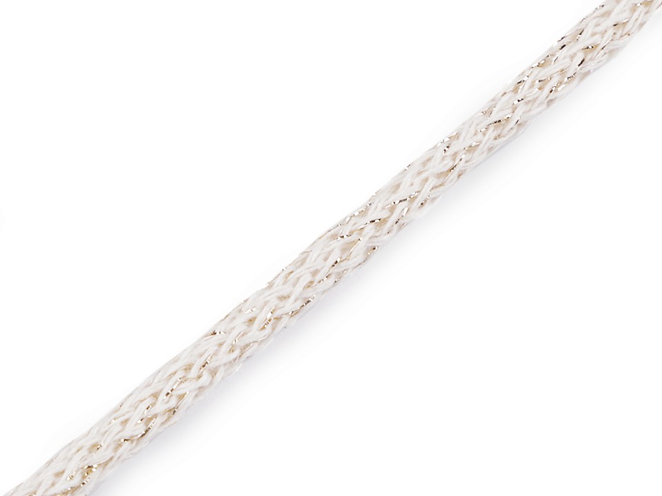 Vianočná šnúra / priadza Ø5 mm s lurexom - 5 m