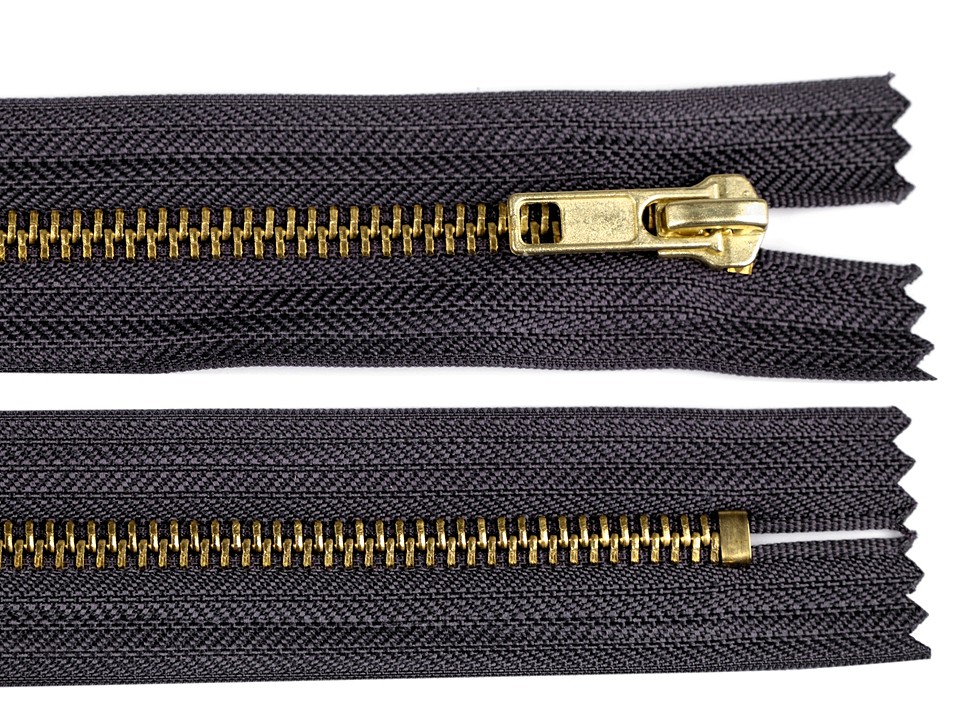 Kovový zips šírka 6 mm dĺžka 20 cm - 1 ks