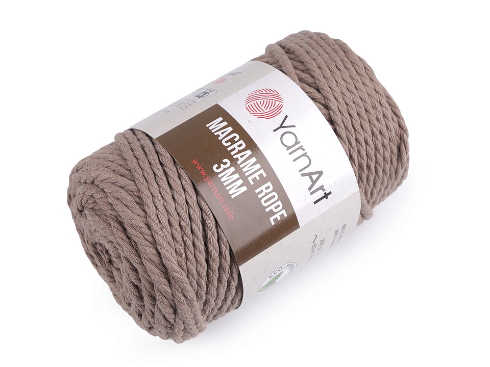 Pletacia priadza YarnArt Macrame Rope 3 mm 250g