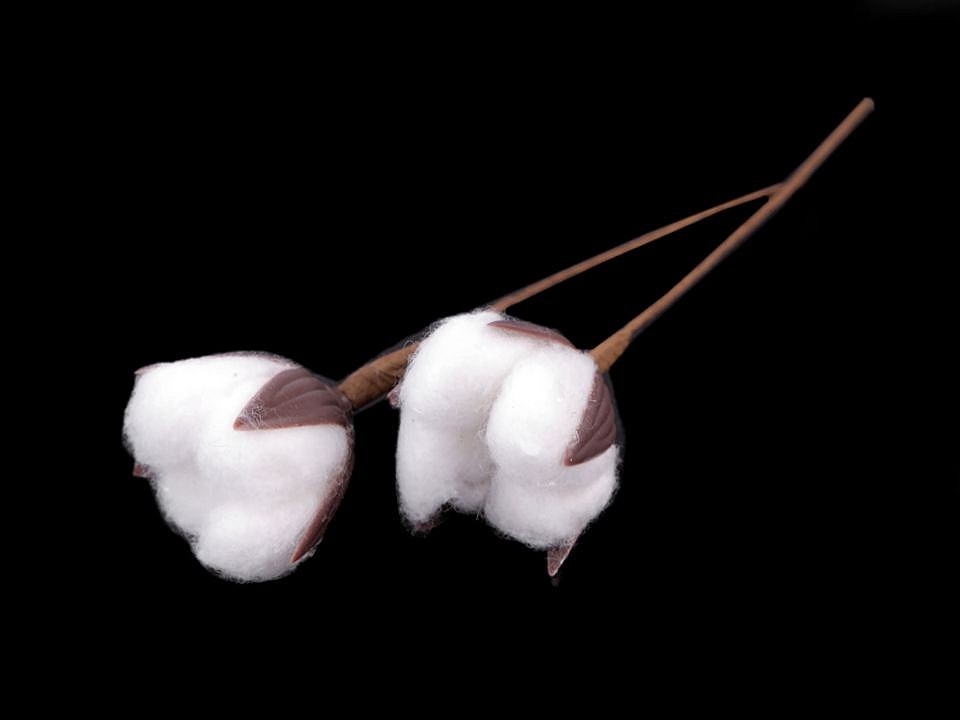 Umelý kvet bavlnovníka - 2ks