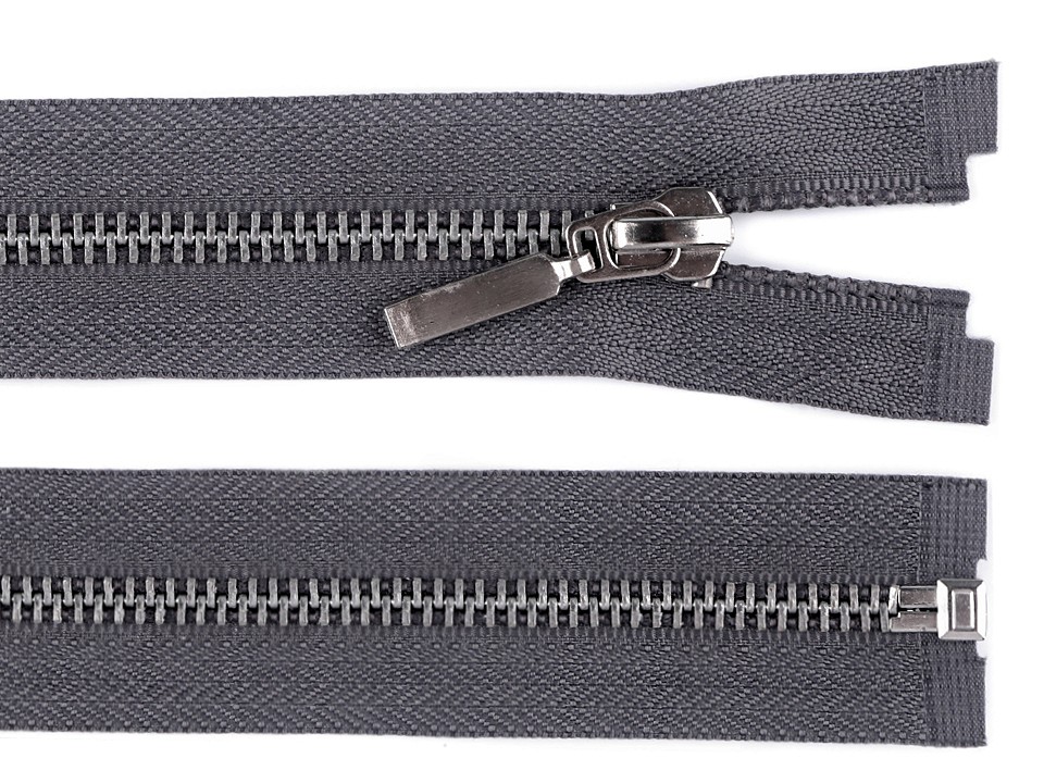 Kovový / mosadzný zips šírka 6 mm dĺžka 60 cm-1ks