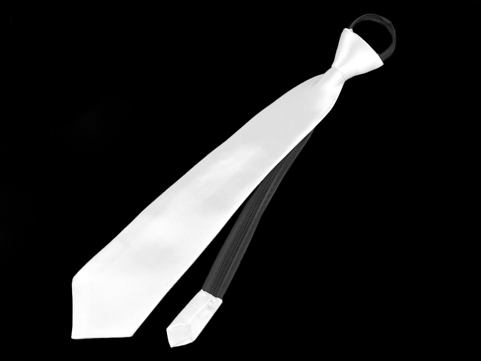 Saténová párty kravata jednofarebná - 1 ks