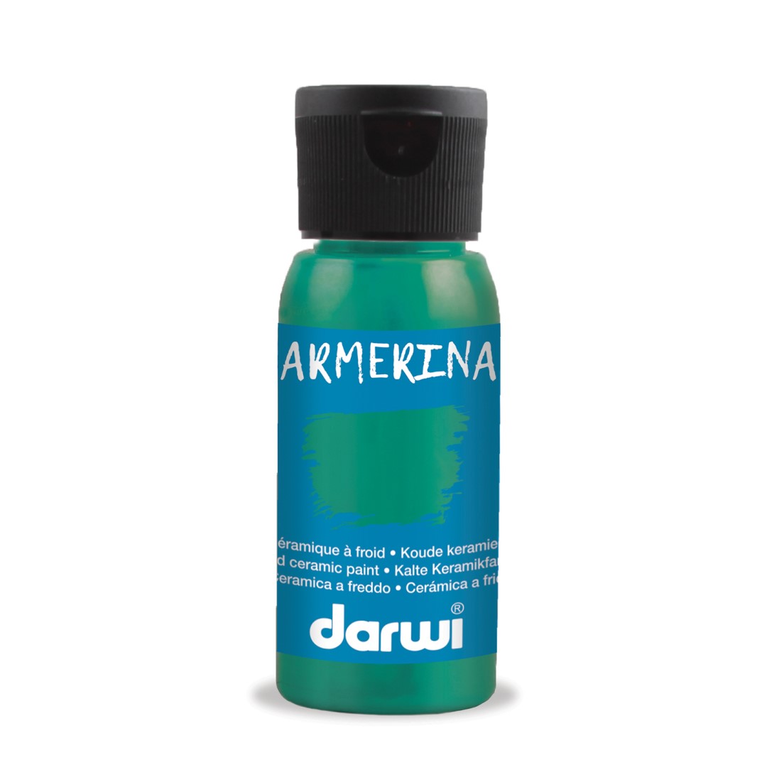 DARWI Armerina farba na porcelán bez vypaľovania 50ml tmavozelená