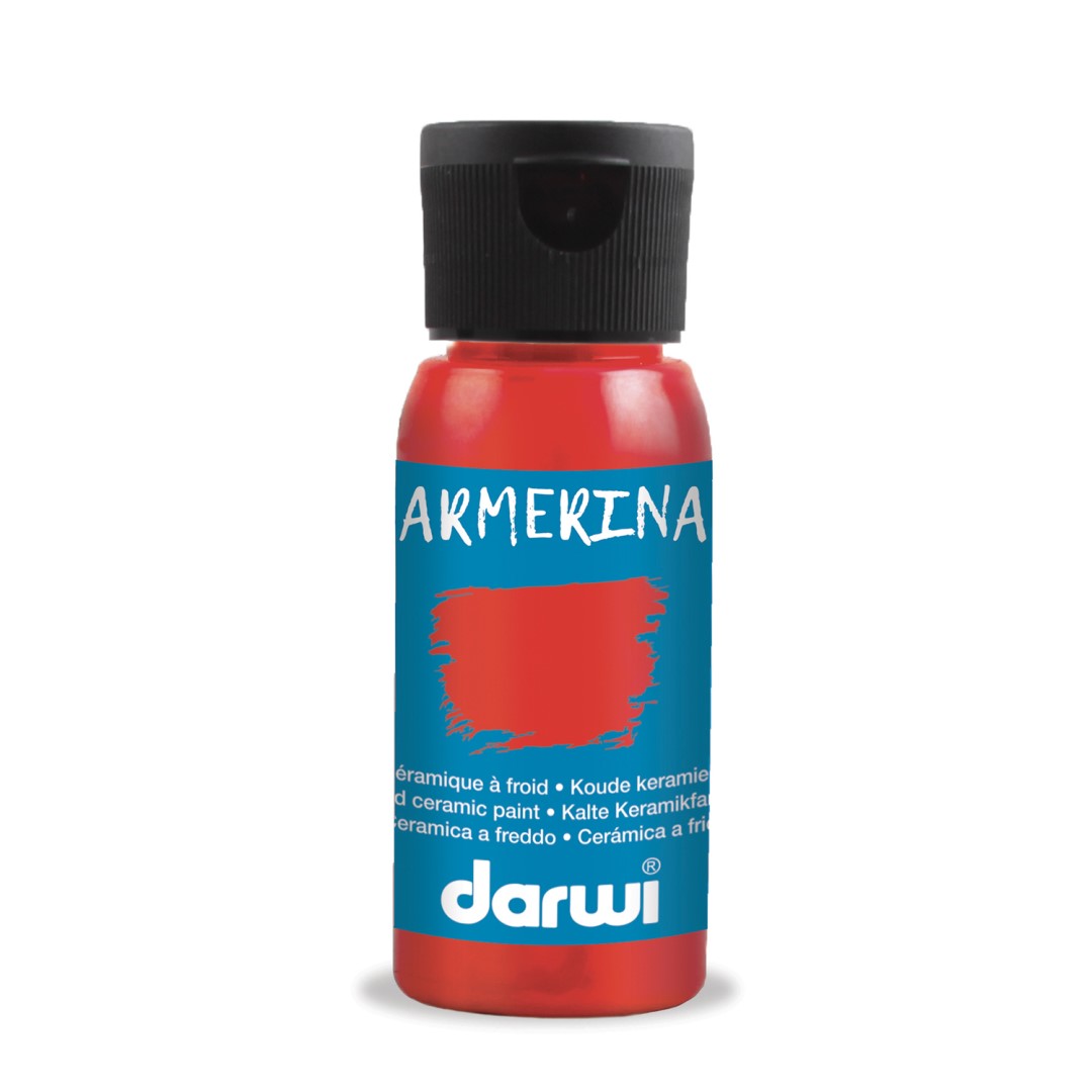 DARWI Armerina farba na porcelán bez vypaľovania 50ml karmínová