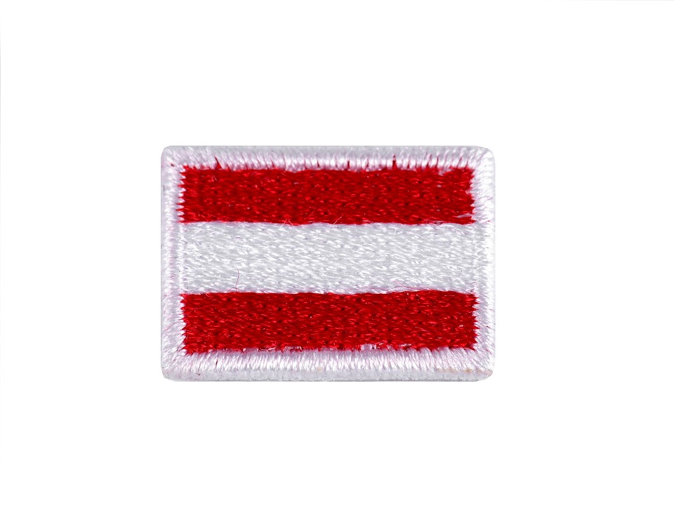 Nažehlovačka mini vlajka Rakúsko - 1 ks
