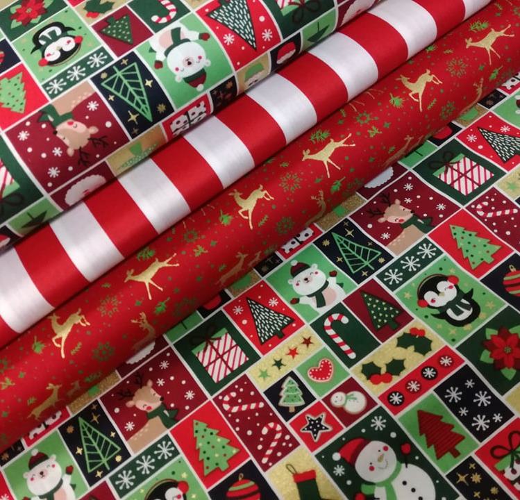 VIANOČNÝ MINI PATCHWORK NA BAVLNE