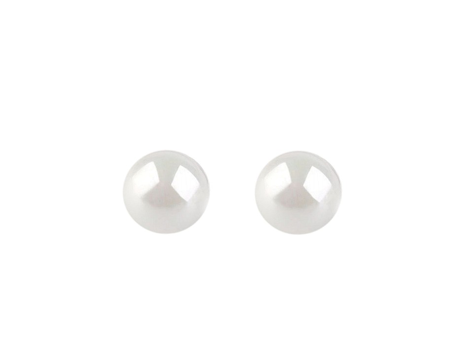 Perlové náušnice s českou sklenenou perlou - 1 pár
