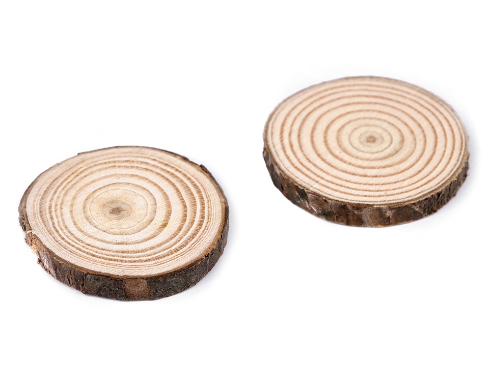 Prírodné drevené koliesko na domaľovanie - 1 sáčok