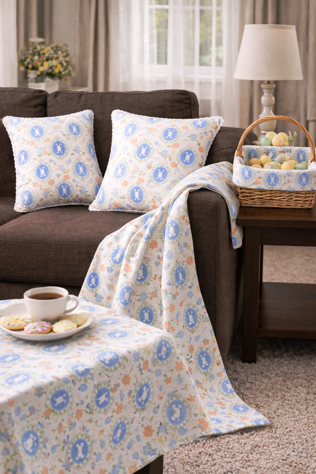 ZAJAČIE KRASLICE BLUE OKANDO NA KRÉMOVEJ POŤAHOVKE