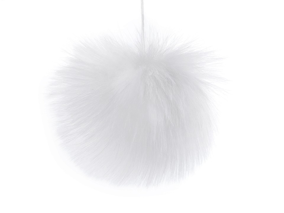Kožušinový brmbolec na čiapku Ø7-9 cm - 1 ks
