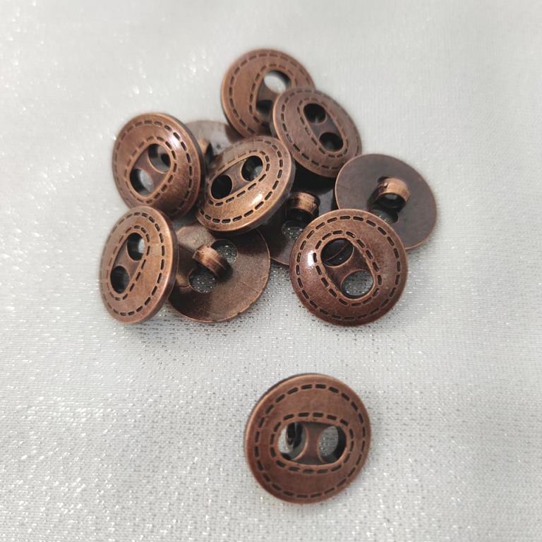 Gombík imitácia kovu Ø22 mm- 1 ks