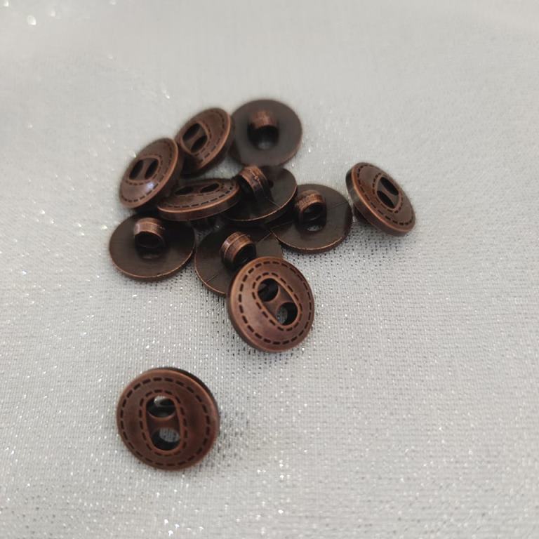 Gombík imitácia kovu Ø15 mm- 1 ks