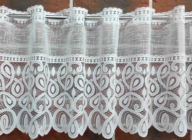 Žakarová vitrážková záclona ALFONZIA - výška 35 cm