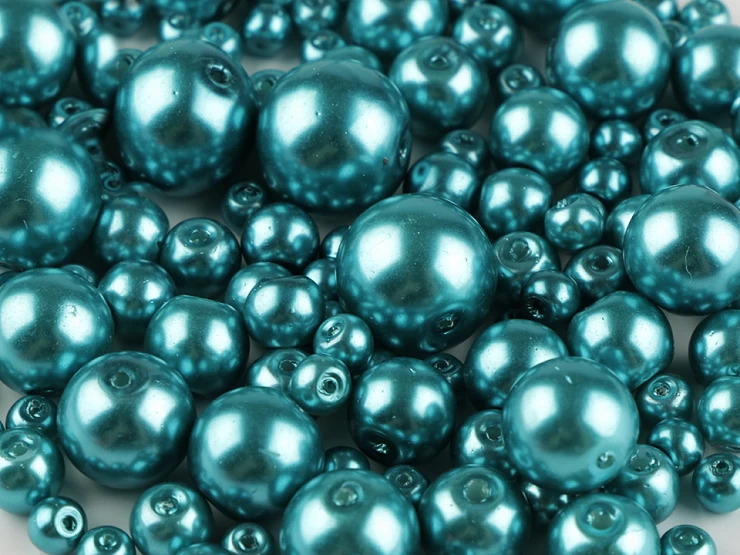 Sklenené voskové perly mix veĺkostí Ø4-12mm - 50g