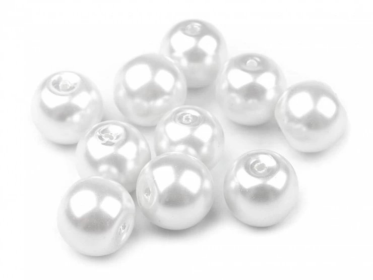 Sklenené voskové perly Ø10 mm - 50g
