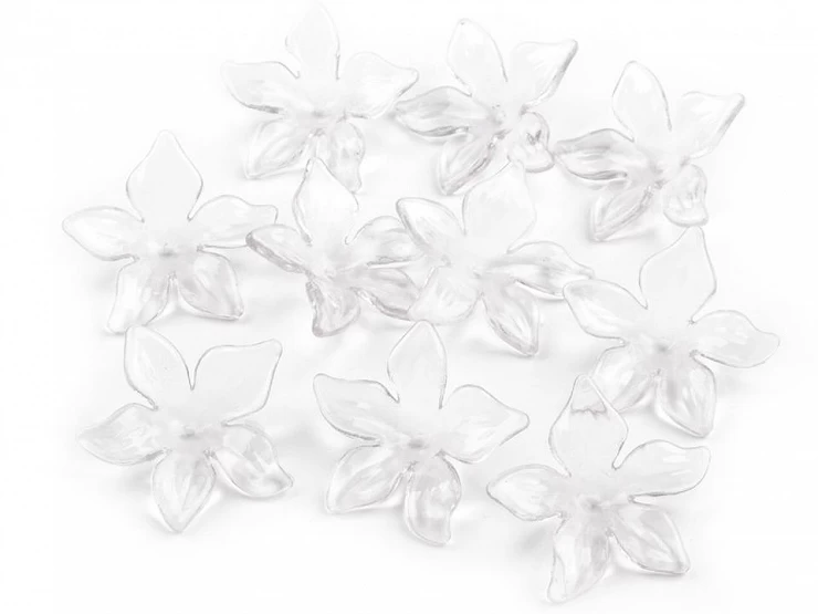 Plastové korálky kvet / sukienka Ø29 mm - 20ks