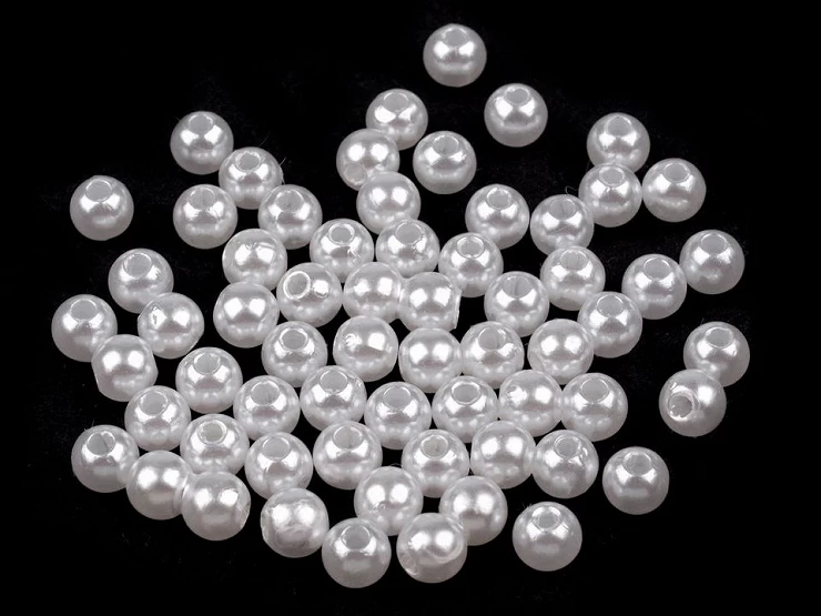 Plastové voskové koráliky / perly Glance Ø5 mm - 10 g