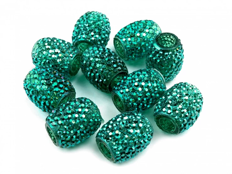Plastové koráliky s veľkým prievlakom / plavkové 13x15 mm - 5ks
