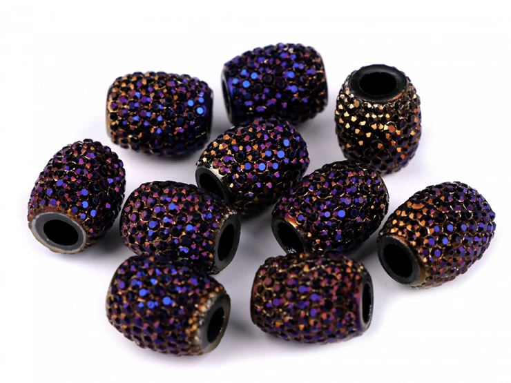 Plastové koráliky s veľkým prievlakom / plavkové 13x15 mm - 5ks