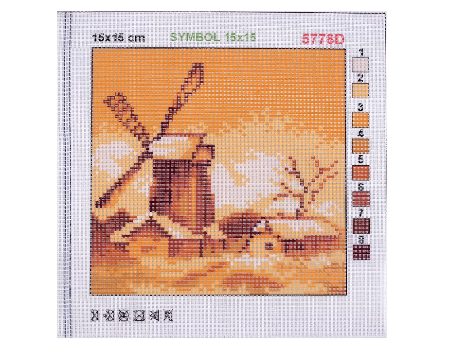 Vyšívacia predloha 15x15 cm- 1kus
