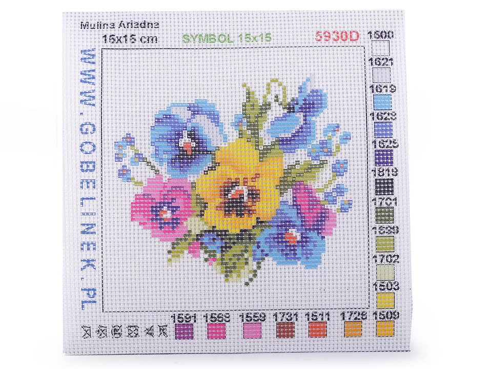 Vyšívacia predloha 15x15 cm - 1 ks