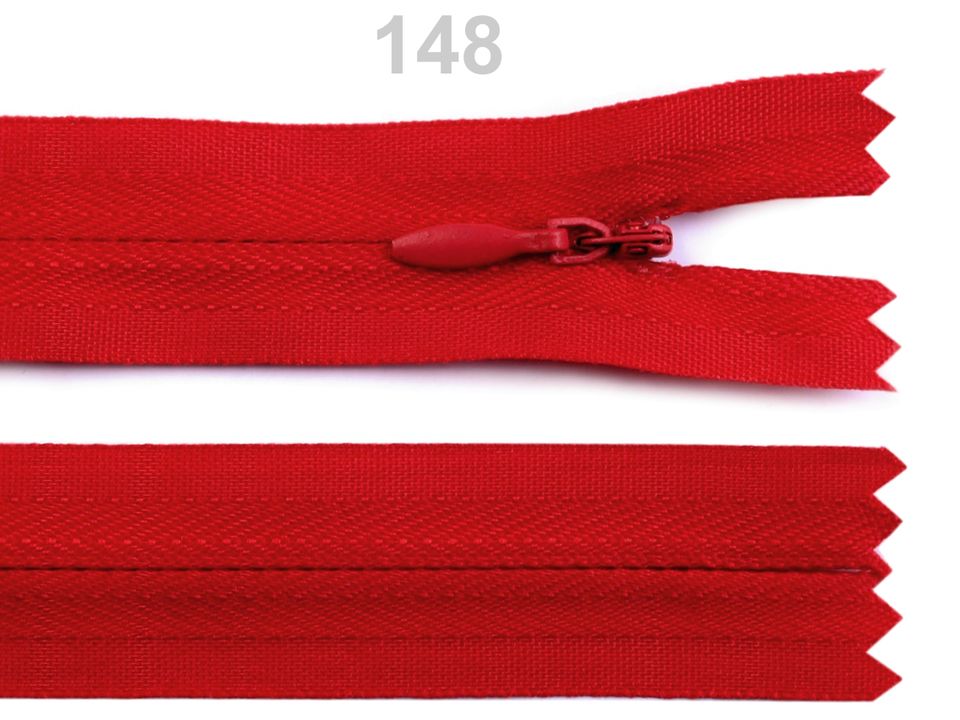 Špirálový zips skrytý šírka 3 mm dĺžka 20 cm 