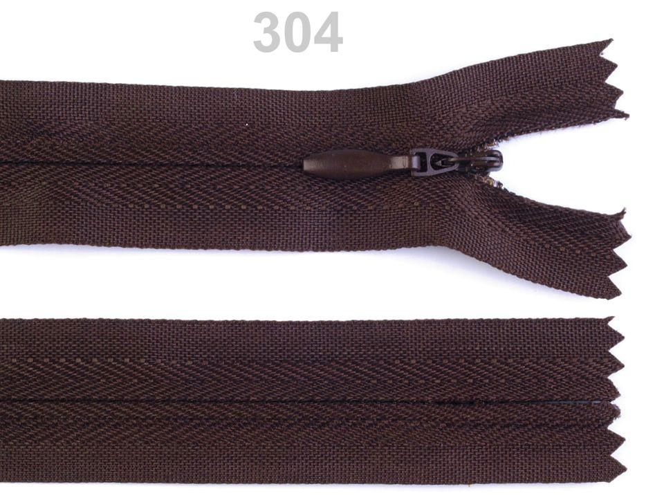 Špirálový zips skrytý šírka 3 mm dĺžka 20 cm 