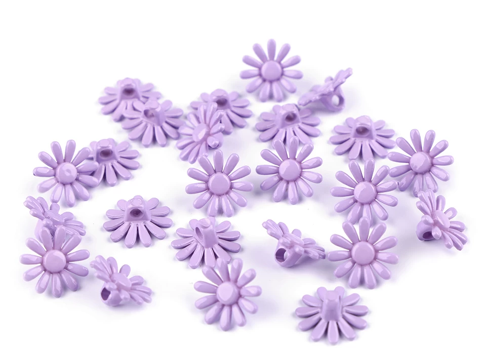 Plastové gombíky / korálky kvet Ø15 mm- 5g