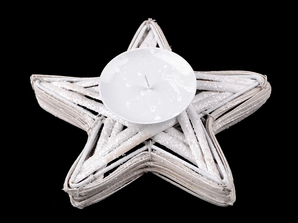 Prútený svietnik hviezda Ø20 cm