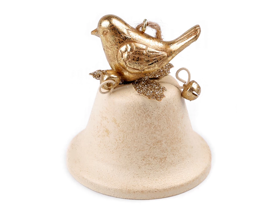Kovový zvonček s vtáčikom na zavesenie Ø75 mm