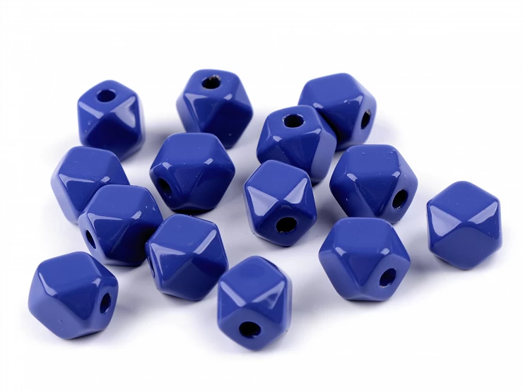 Plastové korálky kocka / diamant 12x12 mm - 20g