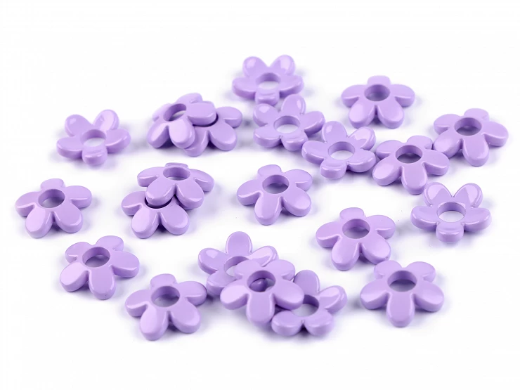 Plastové korálky kvet Ø18 mm - 10g