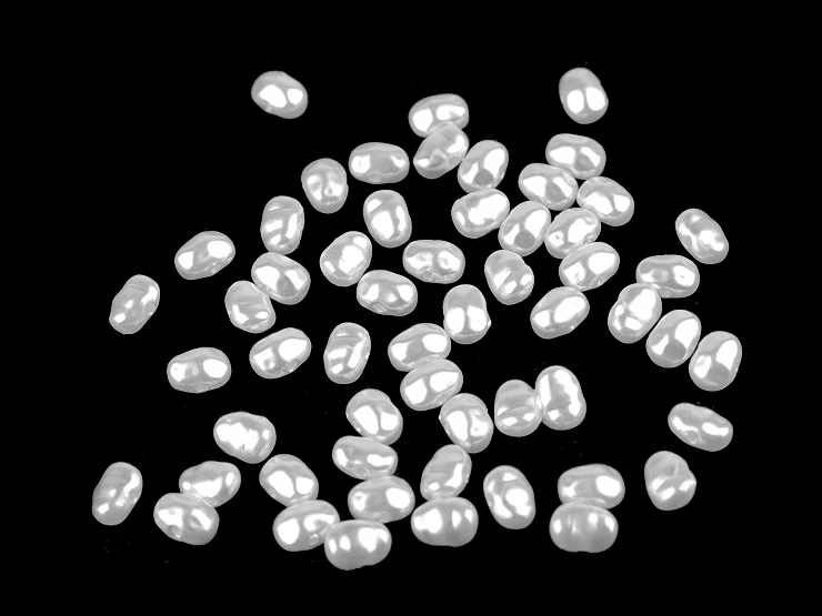 Plastové voskové korálky / perly Glance 5x7 mm - 10g