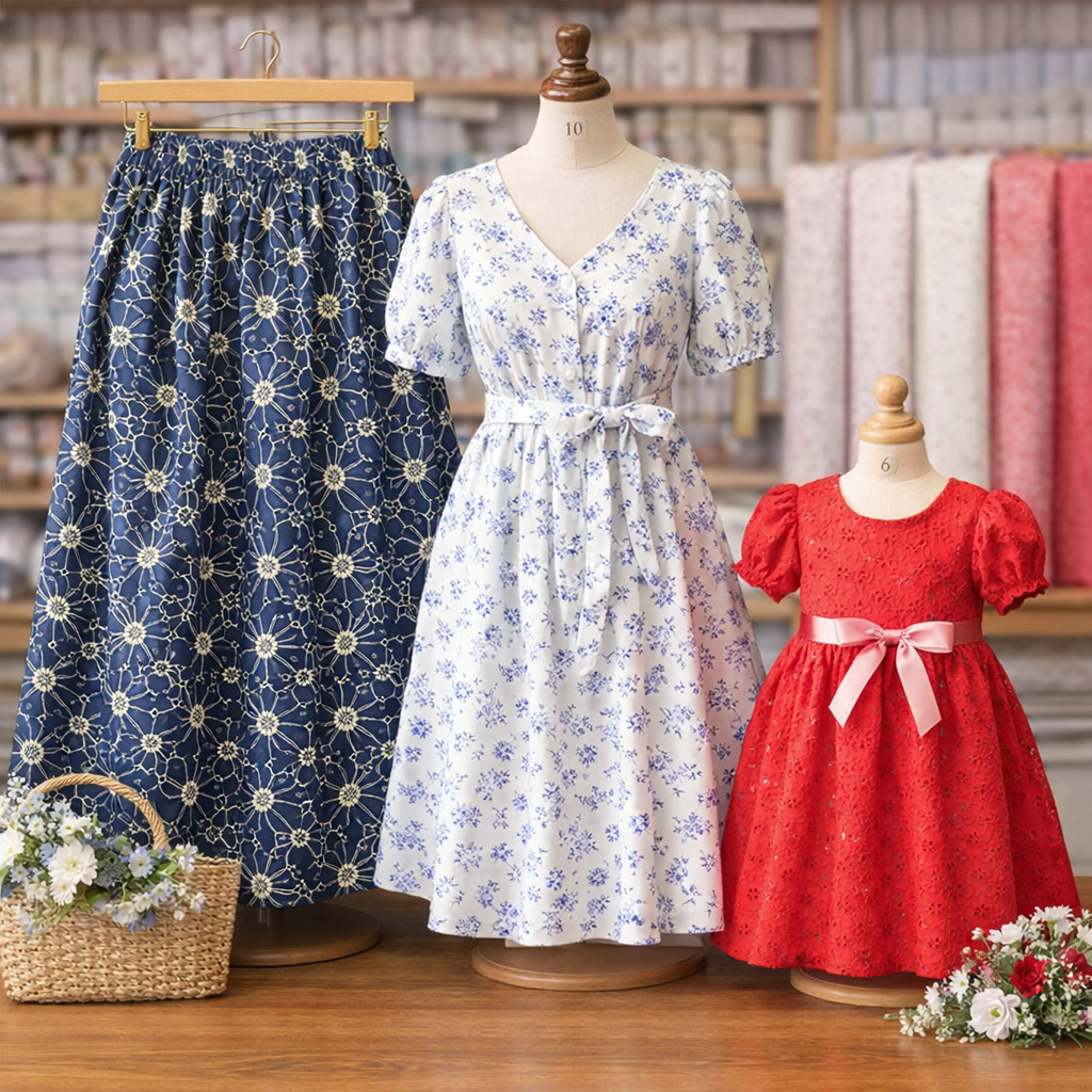 MAXI MADEIRA MODRÁ- VYŠÍVANÉ KVETY