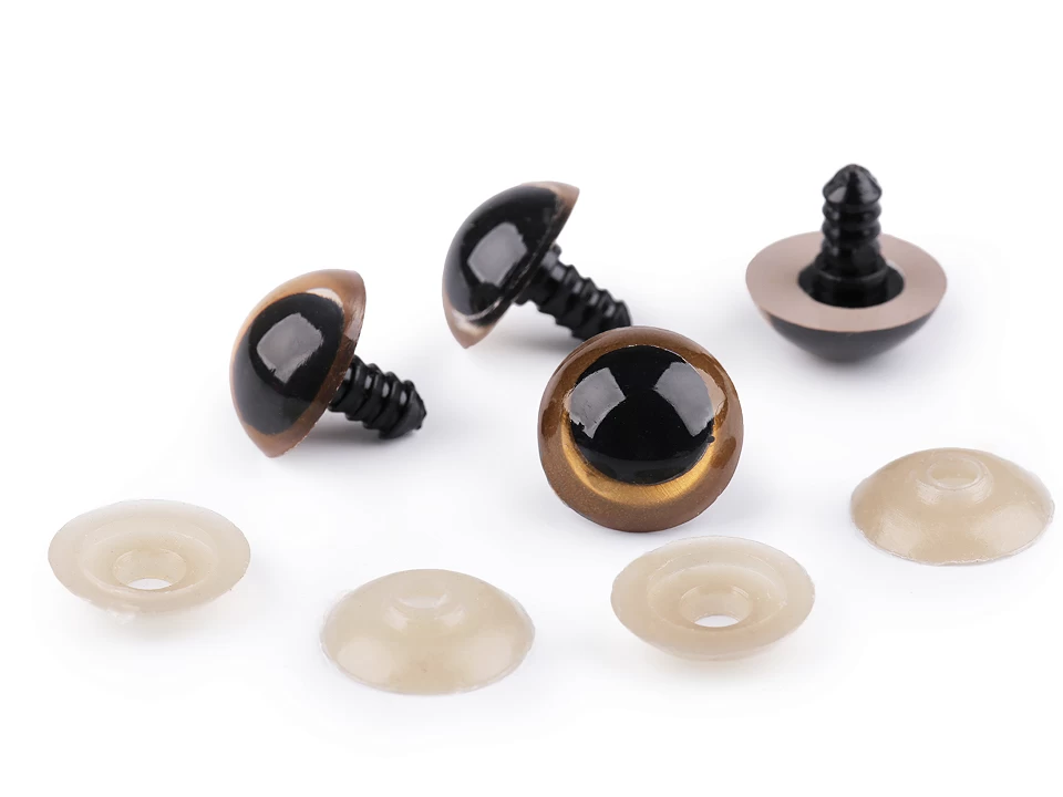 Oči s poistkou Ø20 mm- 4sada (4oči)