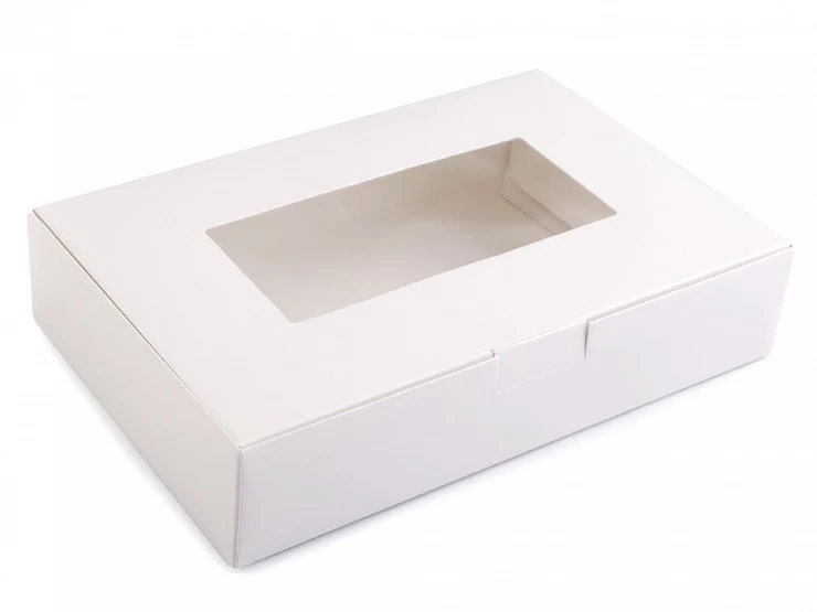 Papierová krabica s priehľadom - 10ks