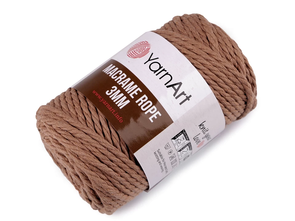 Pletacia priadza YarnArt Macrame Rope 3 mm 250g