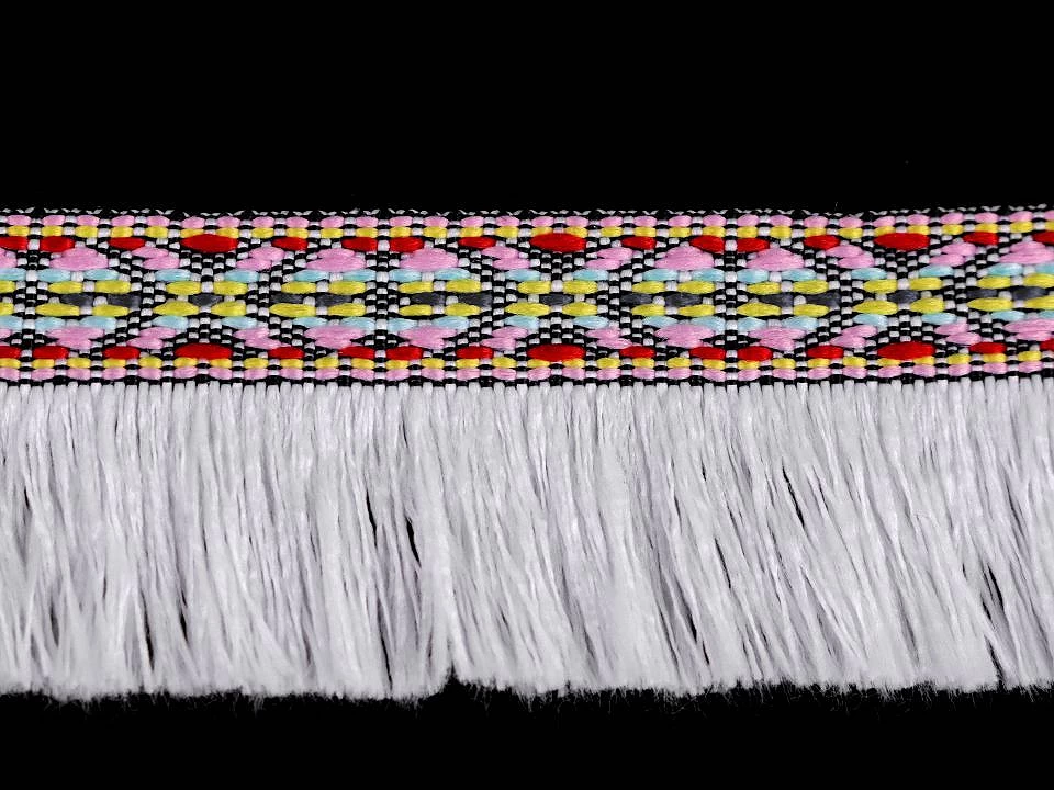 Prámik indiánsky so strapcami šírka 35 mm -1m