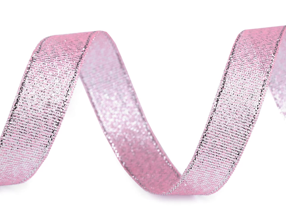Brokátová stuha s lurexom šírka 15 mm vianočná -5m