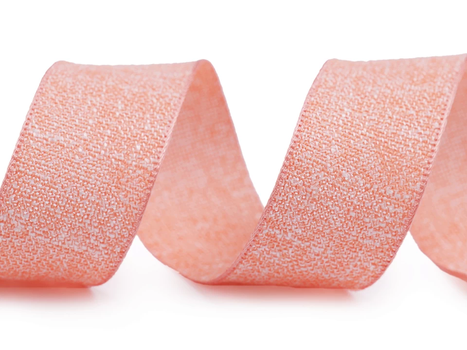 Plátnová stuha šírka 26 mm na popísanie, potlač, imitácia ľanu -1m
