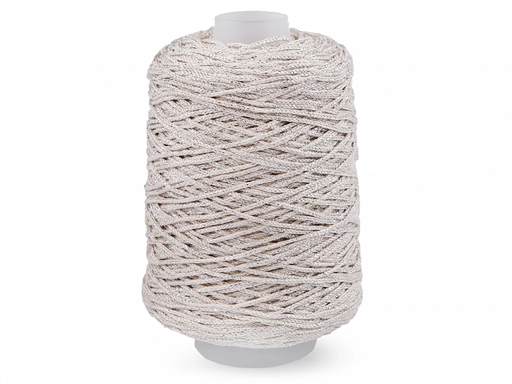 Pletacia priadza Chic s lurexom, macrame 300 g - 1ks
