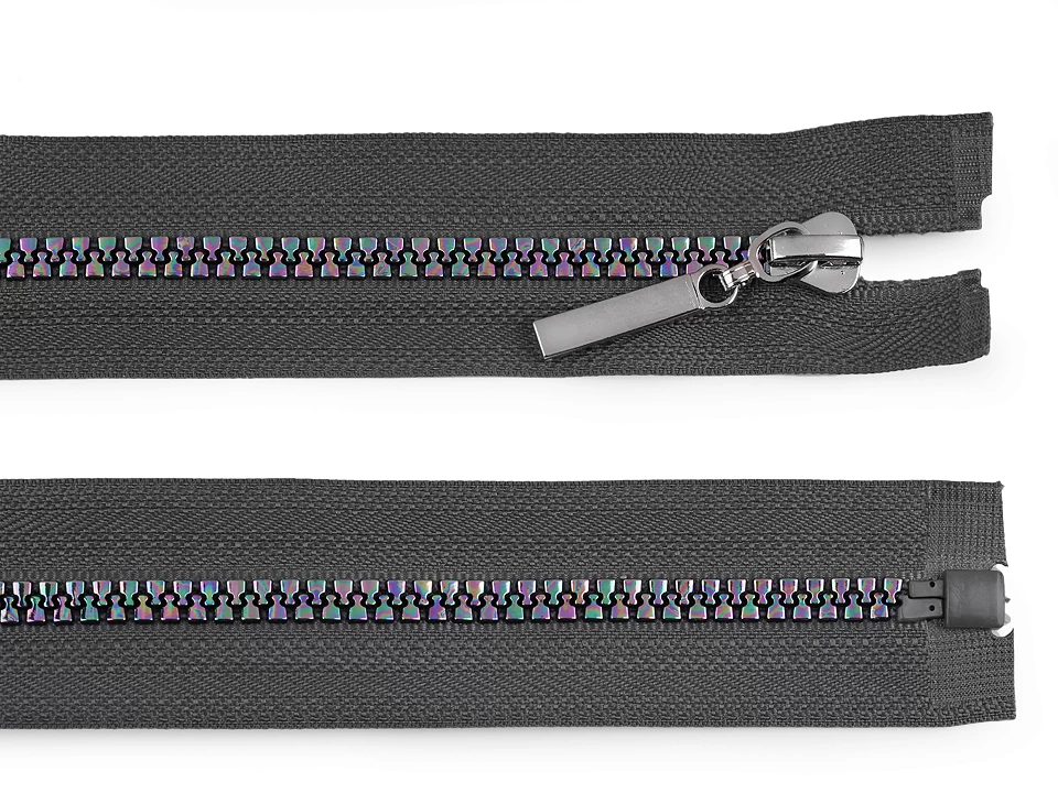 Dúhový kostený zips šírka 5 mm dĺžka 50 cm -1ks