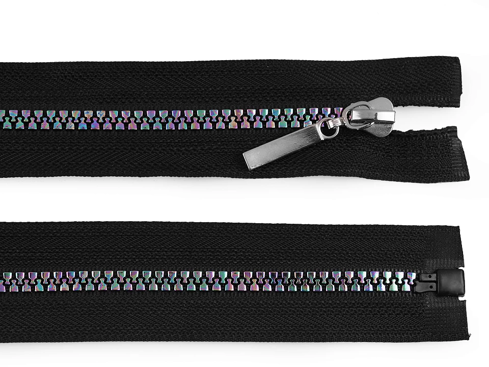 Dúhový kostený zips šírka 5 mm dĺžka 80 cm -1ks