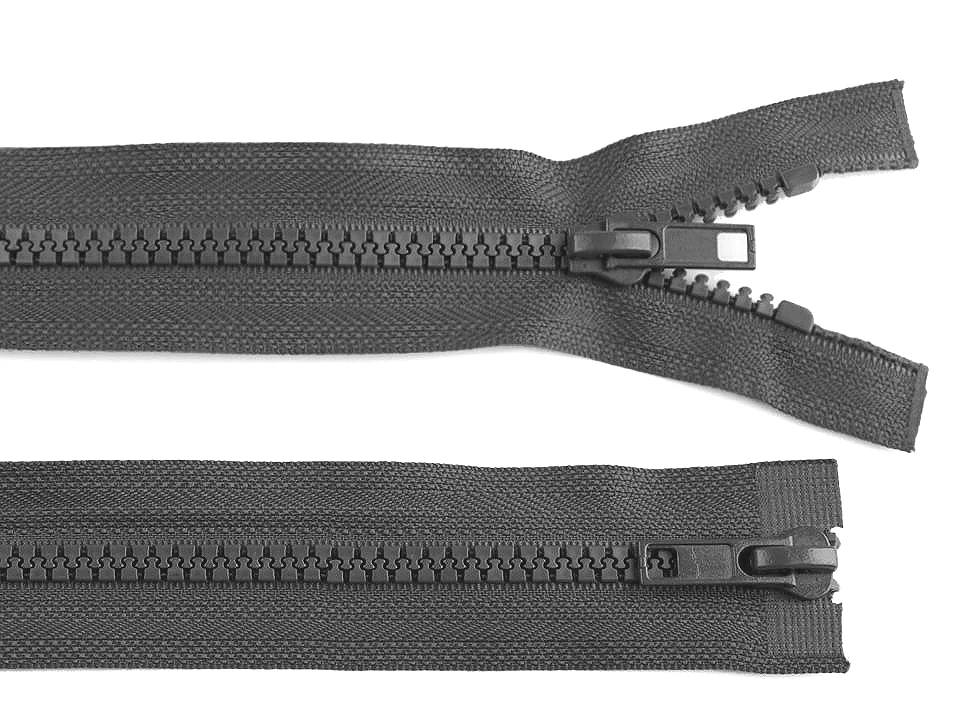 Zips kostený 5 mm deliteľný 2 jazdce / dvojcestný 70 cm bundový -1ks