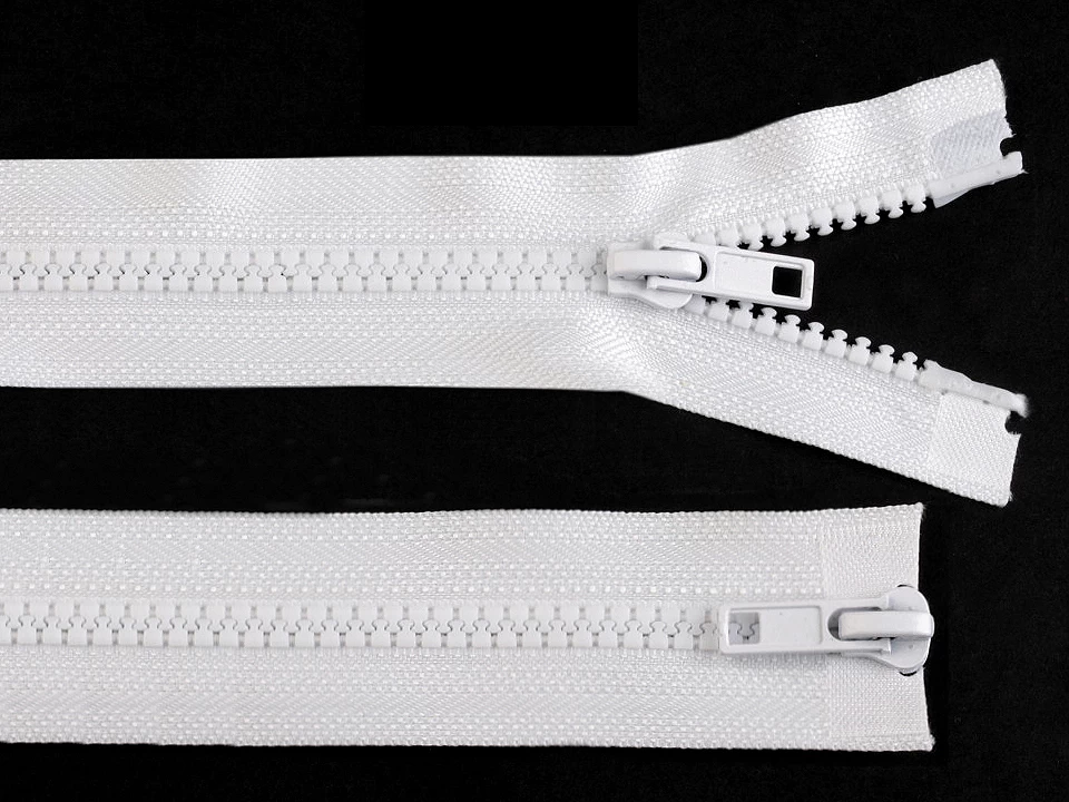 Zips kostený 5 mm deliteľný 2 jazdce / dvojcestný 75 cm bundový -1ks