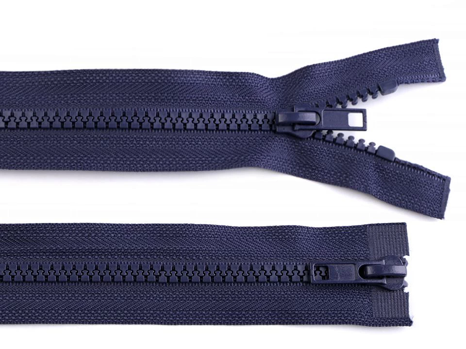 Zips kostený 5 mm deliteľný 2 jazdce / dvojcestný 80 cm bundový -1ks