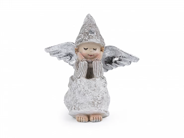 Dekorácia anjel s glitrami - 1ks