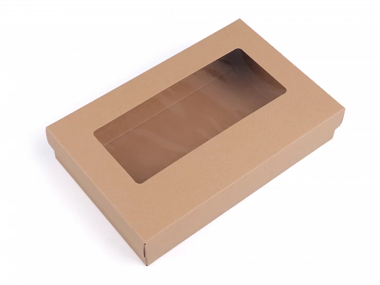 Papierová krabica s priehľadom - 10 ks
