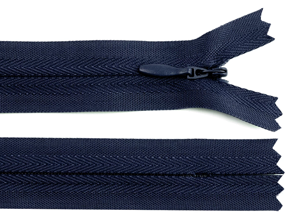 Špirálový zips skrytý šírka 3 mm dĺžka 50 cm -1ks