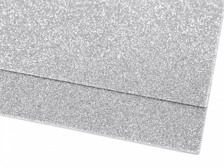 Penová guma Moosgummi s glitrami 20x30 cm - 2ks